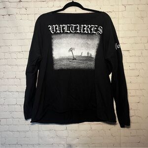 Yeezy Vultures Volume 1 Long Sleeve T-Shirt Black Graphic Tee‎ Kanye West Size 1